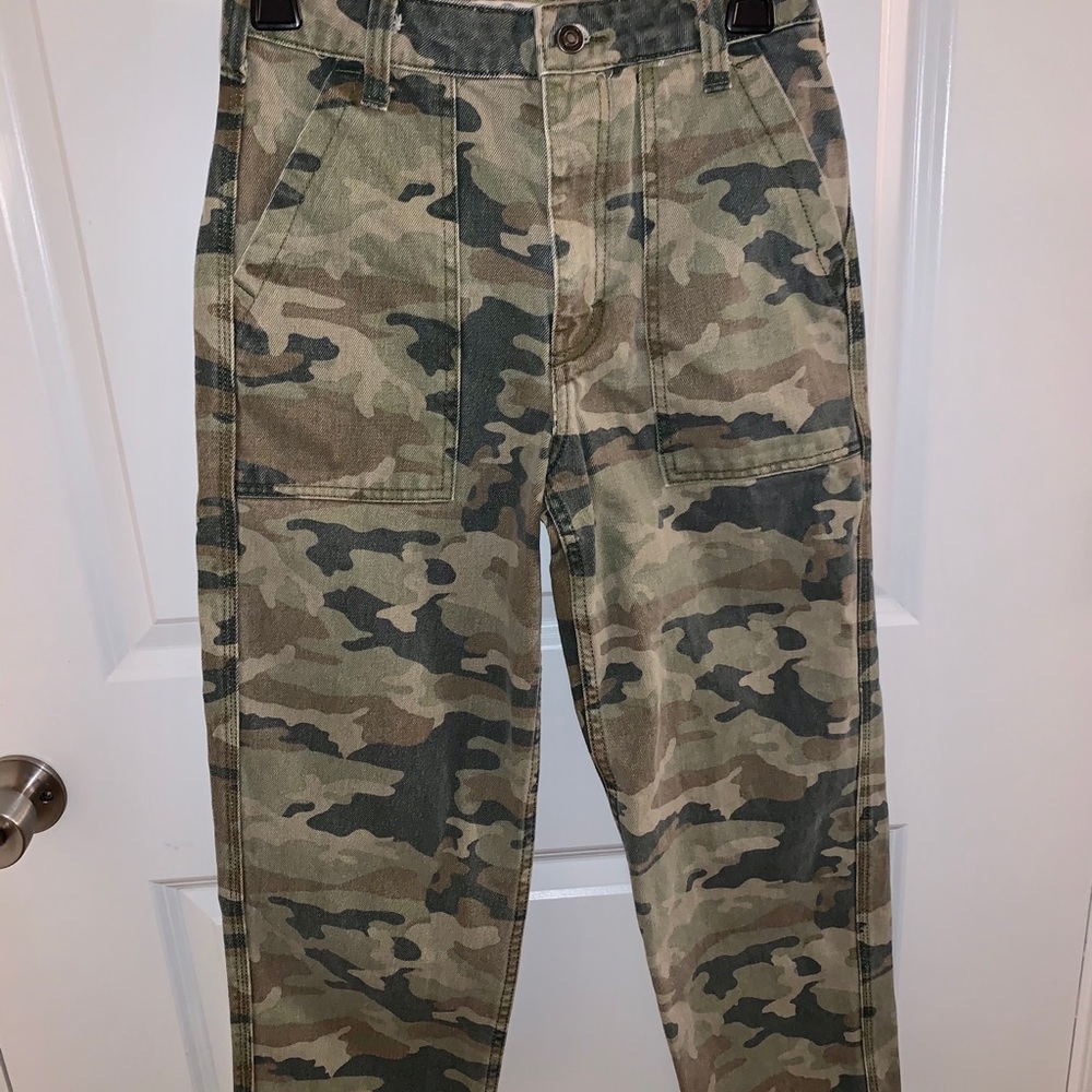 Free People Women’s High Waisted Camouflage Pant